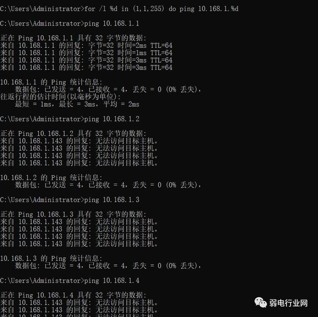 ping、arp、tracert、route这四大命令的详细用法